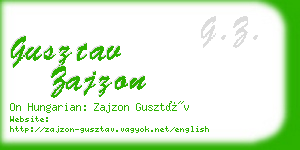 gusztav zajzon business card